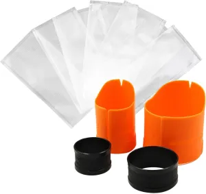 1 Set PVA Bag Refill, PVA Bags Fishing Kit with 100 Pieces Dissolve Water Soluble PVA Bags p-lastic Loader 50x(7x14cm) (50x6x12cm) for Fishing Bait Fishing Accessories Tackle