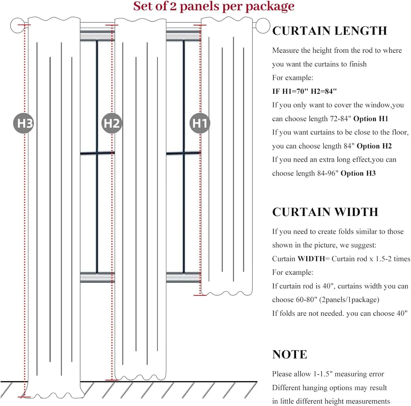 100 Inch Curtains Cabin & Drapes Window Coverings Linen Custom Blackout Curtains (Each 40x2 Panel 80 Widex100 Tall Natural Birch) Double Pinch Pleated Sliding Door Curtains for Patio