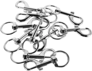 10pcs Heavy Duty Swivel Bolt Snap Hooks for Keychains Handbags Dog Leashes Marine Ropes