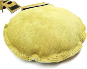 10" Round Sand Bag Leather Bench Pad SandBag w Double Hook Loop Fastener Seals with Sand