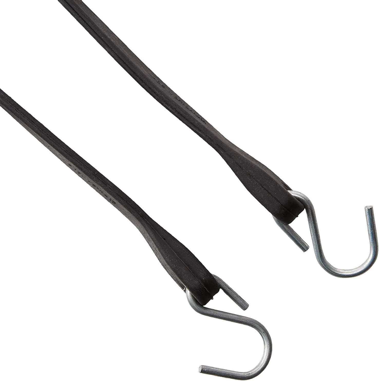 15" Inch 10 Pack Rubber Bungee Cords with Metal Hooks for Flatbed Trucks- Heavy Duty Tarp Tie Down Straps