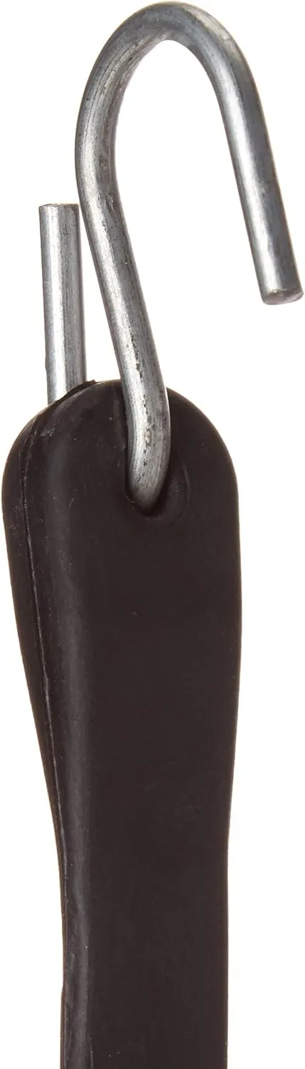15" Inch 10 Pack Rubber Bungee Cords with Metal Hooks for Flatbed Trucks- Heavy Duty Tarp Tie Down Straps