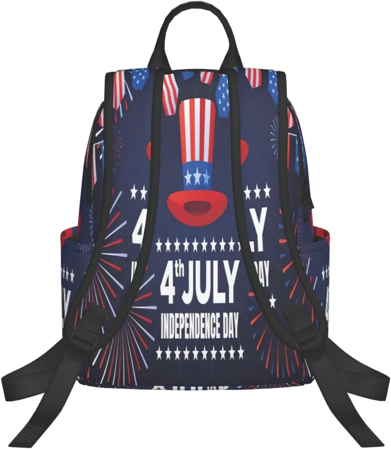1776 American Independence Day American Flags Casual Backpacks Laptop Backpack Outdoor Travel Rucksack Sport Carry-On Daypack Lightweight Bag with Multi-Pockets