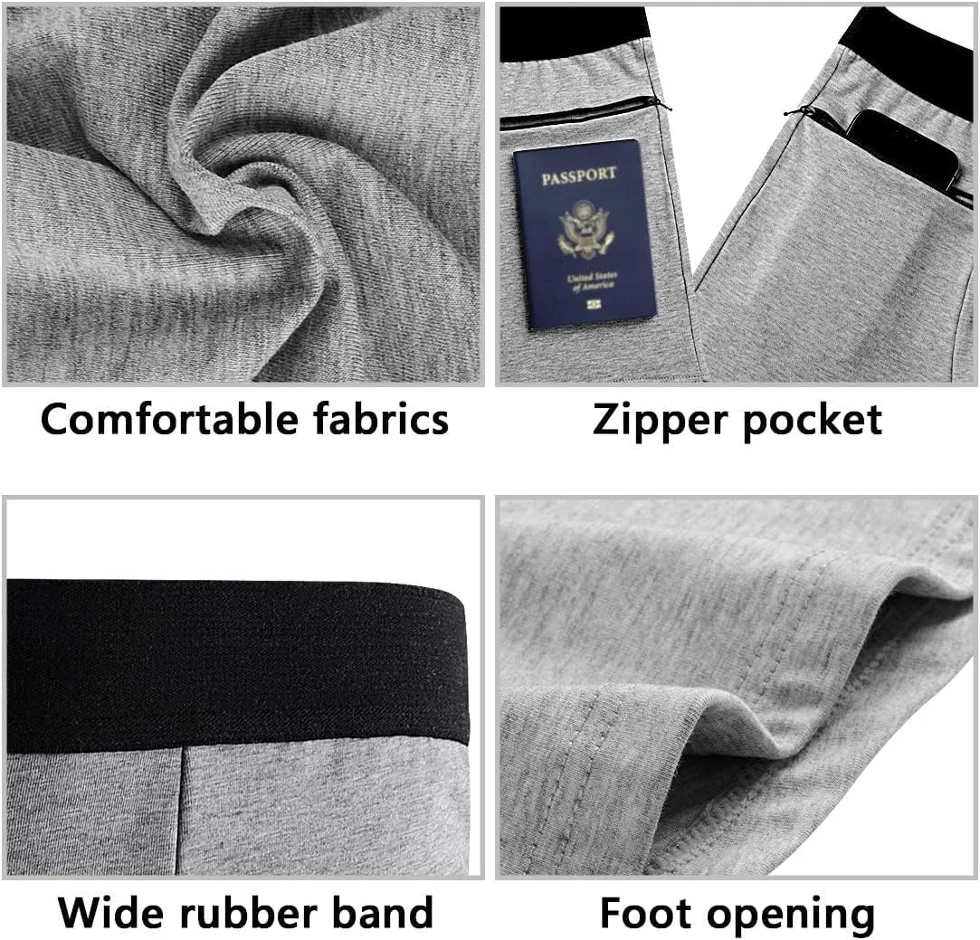 2 Packs Men's Boxer Briefs Secret Hidden Pocket, Travel Underwear with Secret Front Stash Pocket Panties (Gray)