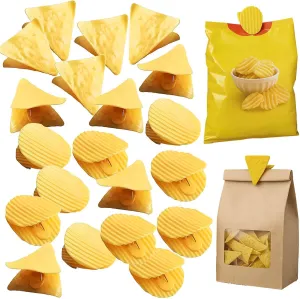 20 Pcs Funny Sealing Clip, Cute Chip Clips, Potato Shaped Chip Clips for Clips Food Cereal Cookies（10 Round   10 Triangular）