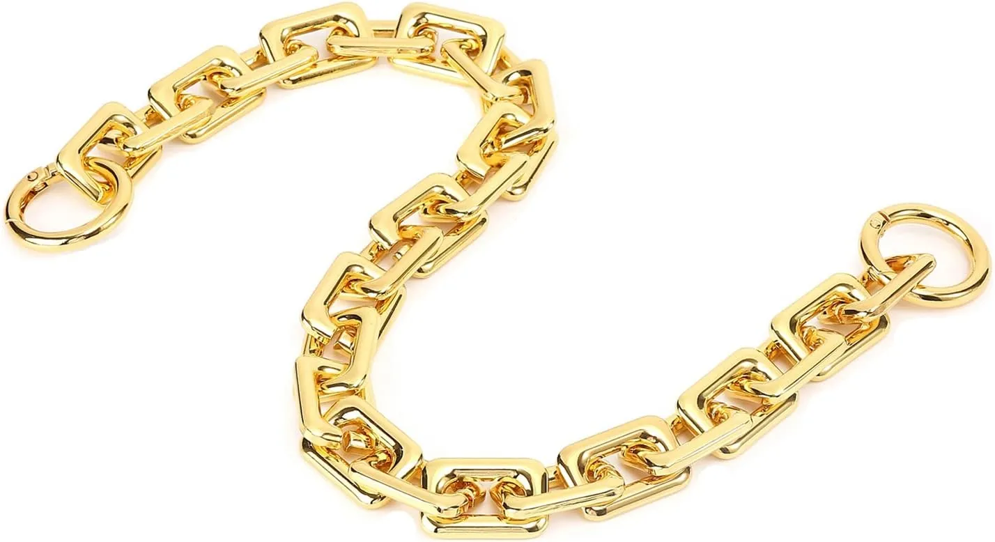 22.5 Inch Gorgeous Heavy Metal Bag Chains Purse Handle Shoulder Strap Replacement (Yellow Gold,Large)