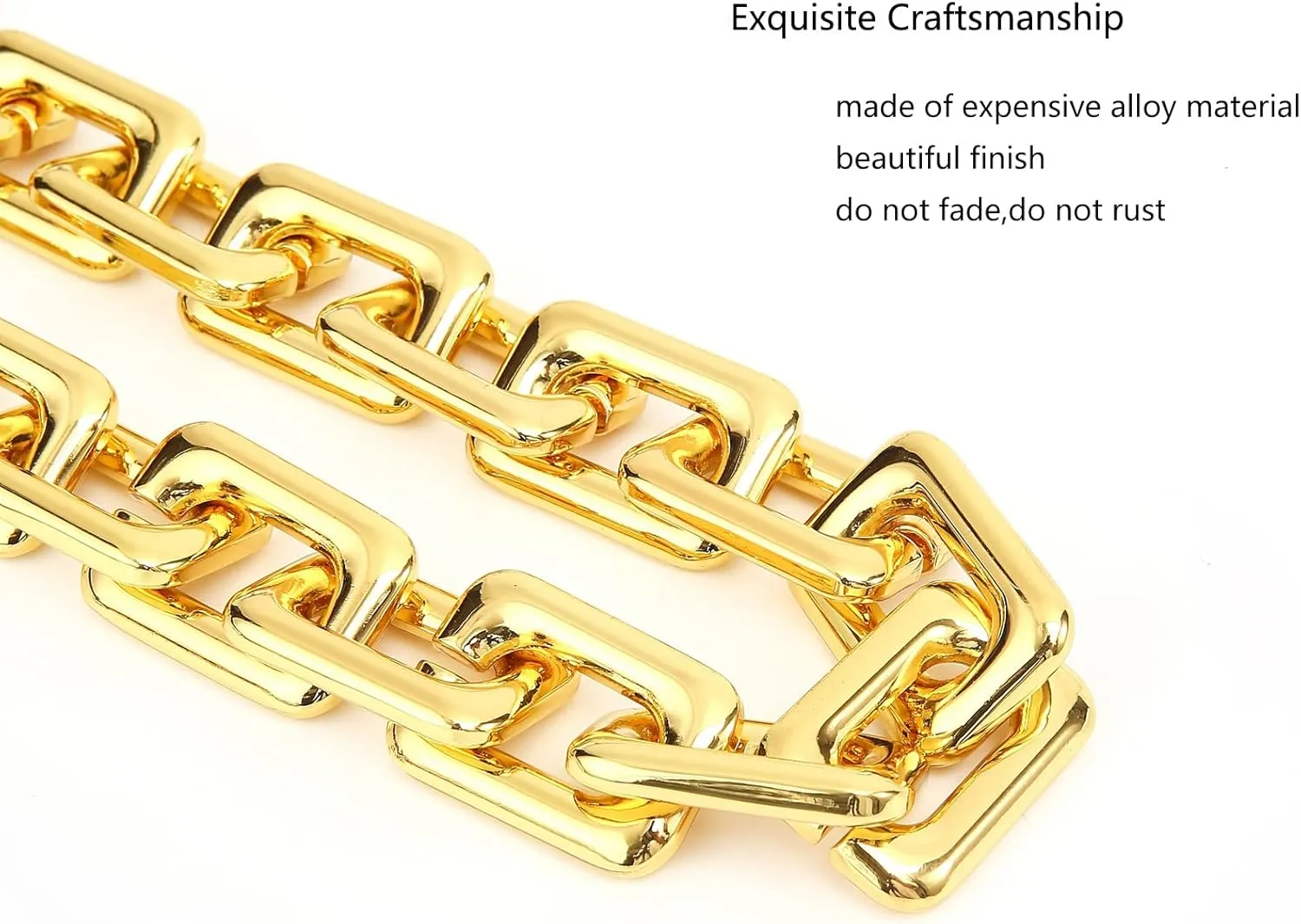 22.5 Inch Gorgeous Heavy Metal Bag Chains Purse Handle Shoulder Strap Replacement (Yellow Gold,Large)