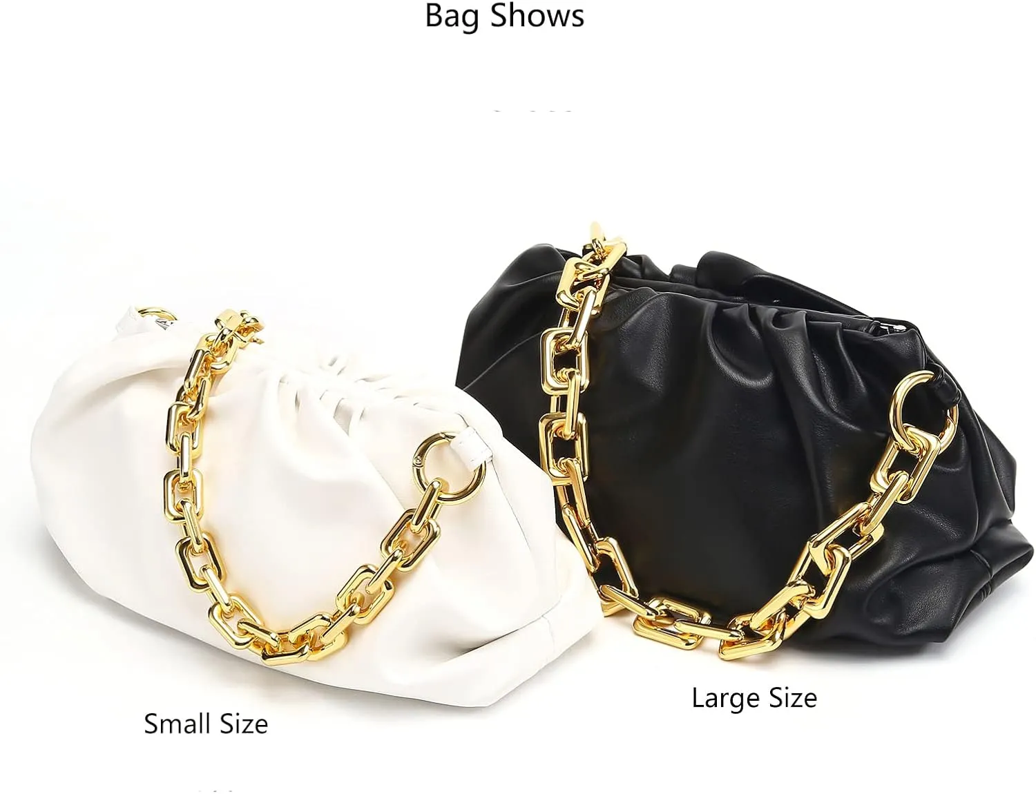 22.5 Inch Gorgeous Heavy Metal Bag Chains Purse Handle Shoulder Strap Replacement (Yellow Gold,Small)