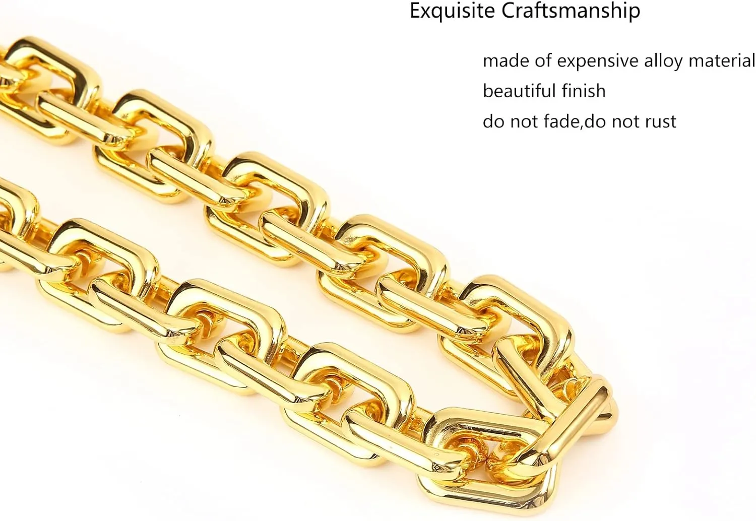 22.5 Inch Gorgeous Heavy Metal Bag Chains Purse Handle Shoulder Strap Replacement (Yellow Gold,Small)
