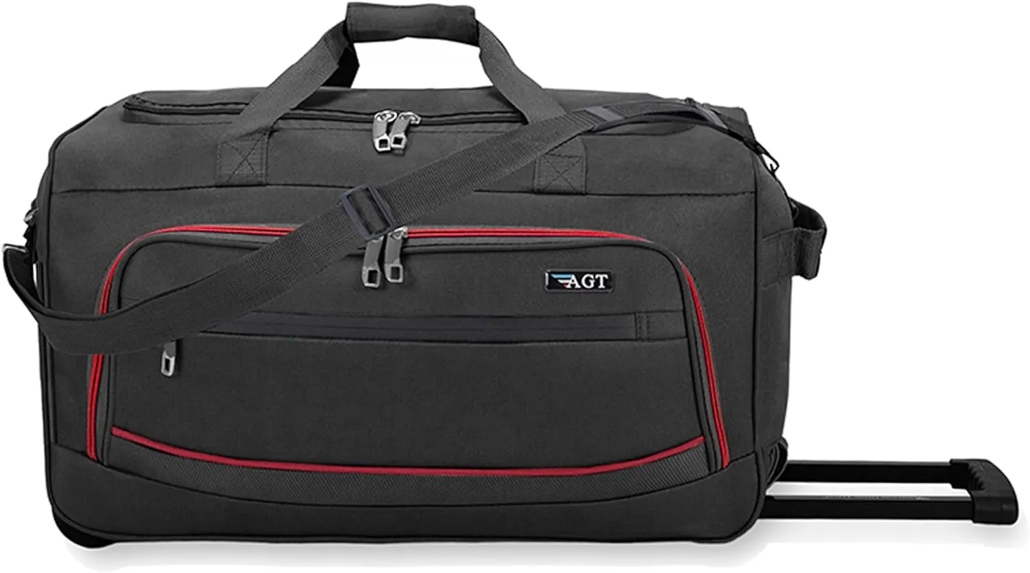 22"/30"/36" Rolling Duffel Bag Travel Wheeled Luggage Suitcase (Black, 22-inch)