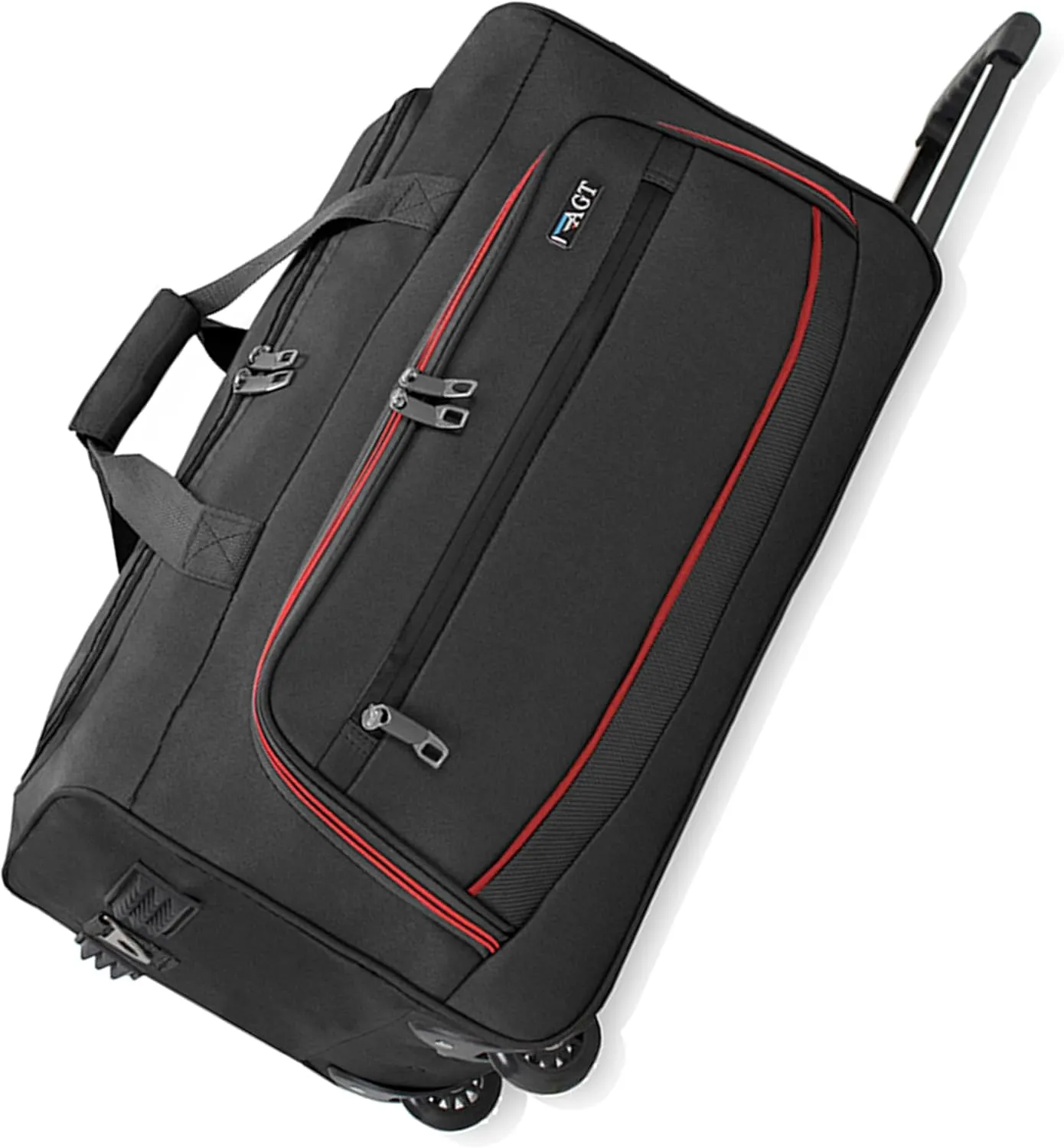 22"/30"/36" Rolling Duffel Bag Travel Wheeled Luggage Suitcase (Black, 22-inch)