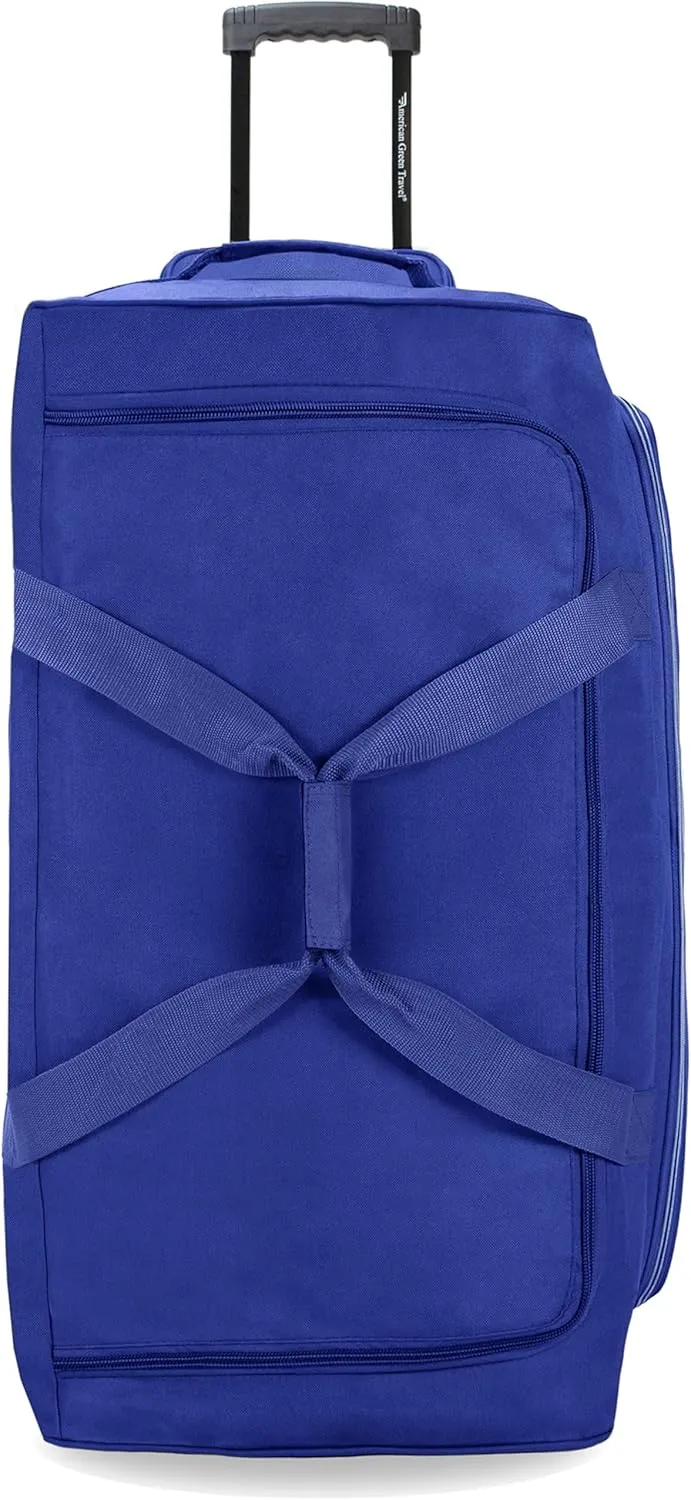 22"/30"/36" Rolling Duffel Bag Travel Wheeled Luggage Suitcase (Blue, 30-inch)