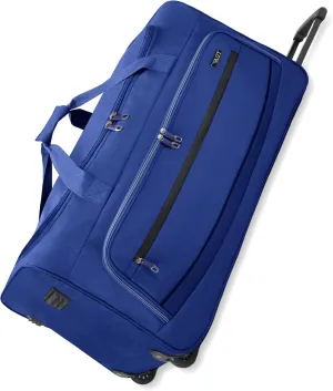 22"/30"/36" Rolling Duffel Bag Travel Wheeled Luggage Suitcase (Blue, 30-inch)