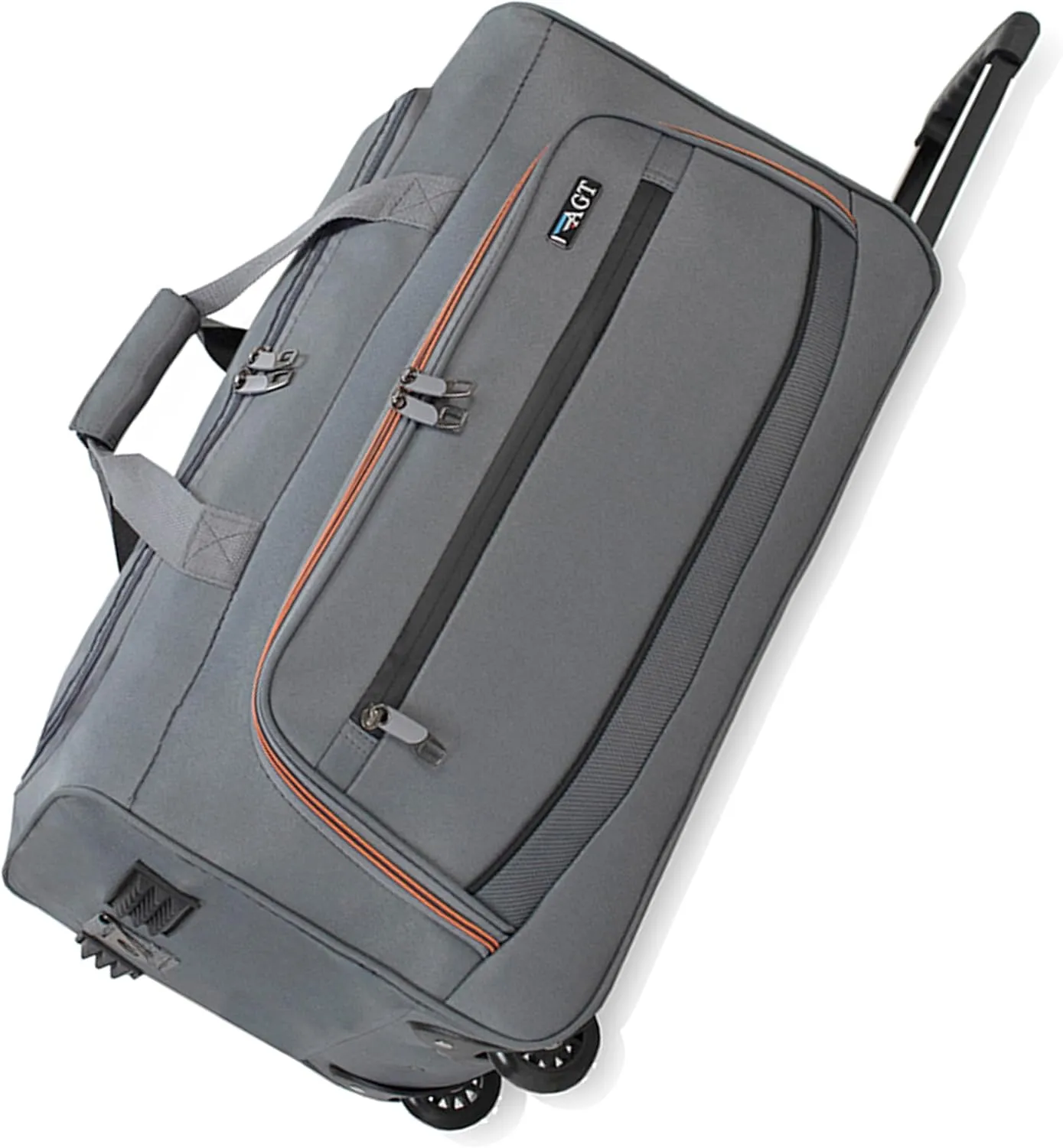 22"/30"/36" Rolling Duffel Bag Travel Wheeled Luggage Suitcase (Grey, 22-inch)