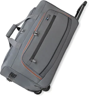 22"/30"/36" Rolling Duffel Bag Travel Wheeled Luggage Suitcase (Grey, 22-inch)
