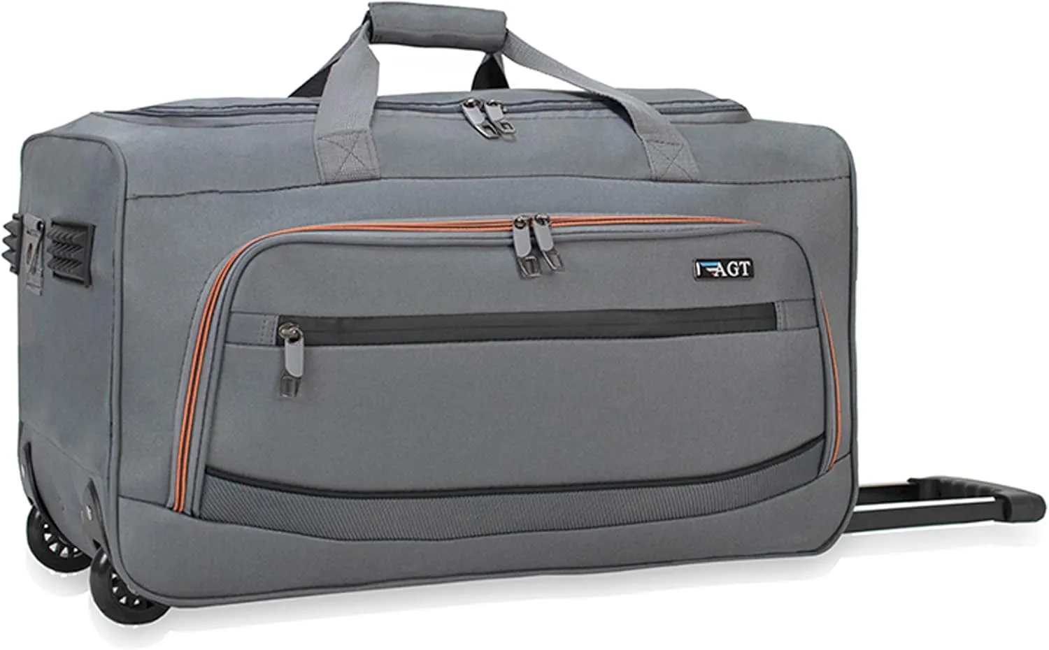 22"/30"/36" Rolling Duffel Bag Travel Wheeled Luggage Suitcase (Grey, 22-inch)