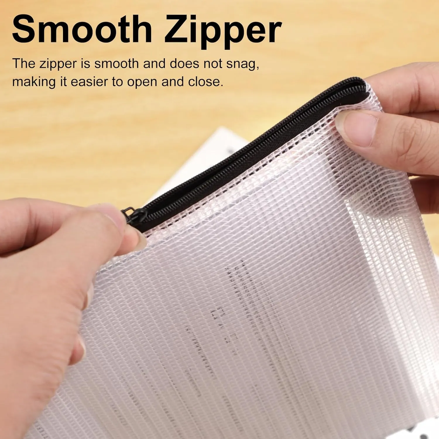 25pcs Multisize Mesh Zipper Pouch Bags, Waterproof Zipper Bag, 8 Sizes Waterproof Plastic Document Pouch, Bags for Travel Storage, Office Supply and Home Organize