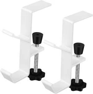 2Pcs Desk Bag Hooks Purse Hanger for Table Space Saving Handbag Holders Easy Install Hooks for Office School and Home Use