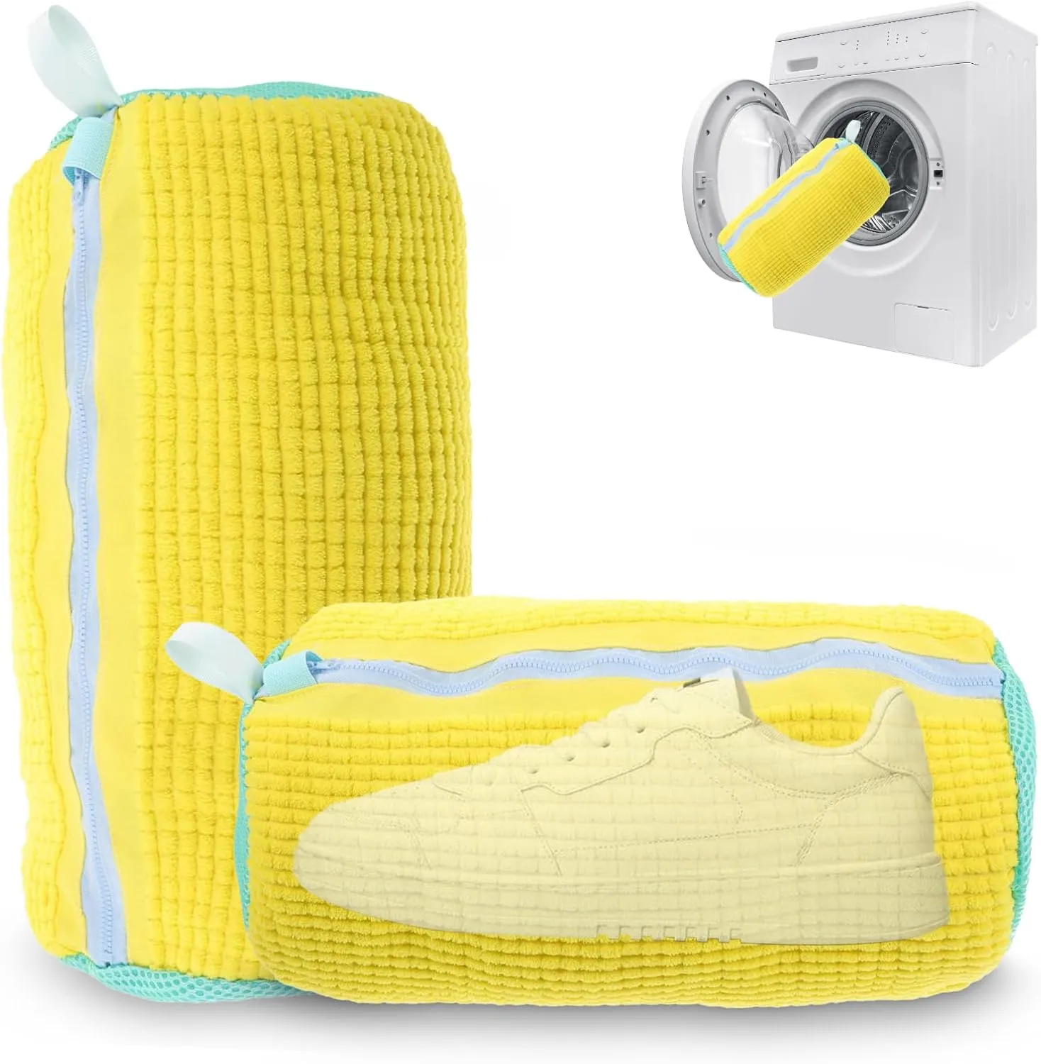 2PCS Shoe Washing Machine Bag, Durable Shoe Bag for Washing Machine, Fits All Shoe Sizes, Easy to Use Shoe Cleaning Bag