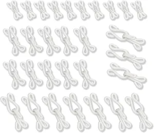 30 Sets Covered Hook & Eye Sewing, Hook and Eye Closures Sewing Hooks and Eye Polyester Covered Covered Sewing Hooks & Eye Closure for Clothing Bra Fur Coats and Jackets