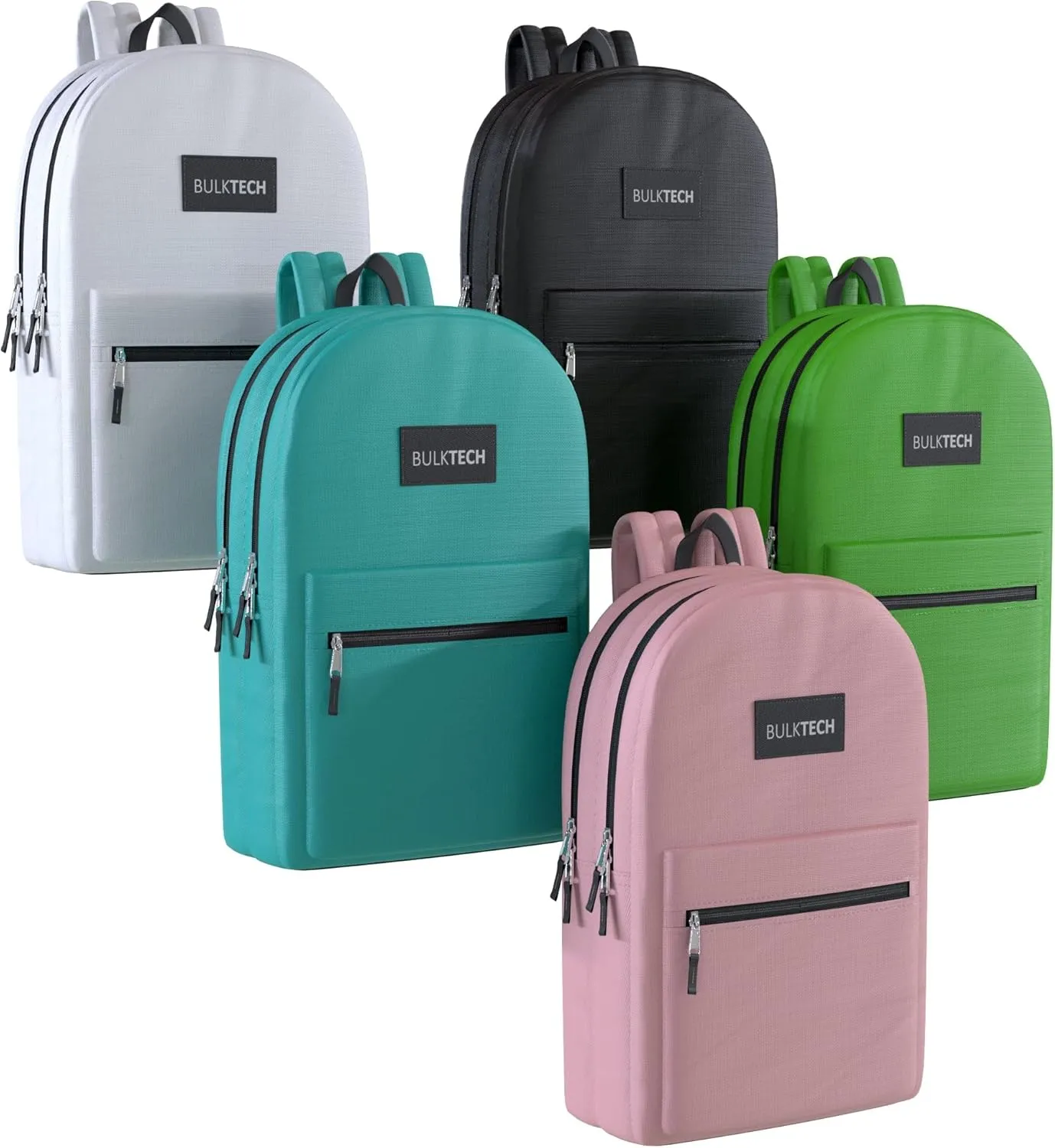 300 Pack Bulk Backpacks, Wholesale 17-Inch Lightweight Bookbags for Kids, Adults, School, Classroom, Travel, Gym Supplies with 2 Large, 1 Small Pocket, Perfect for Events, Corporate Bundles, Mix