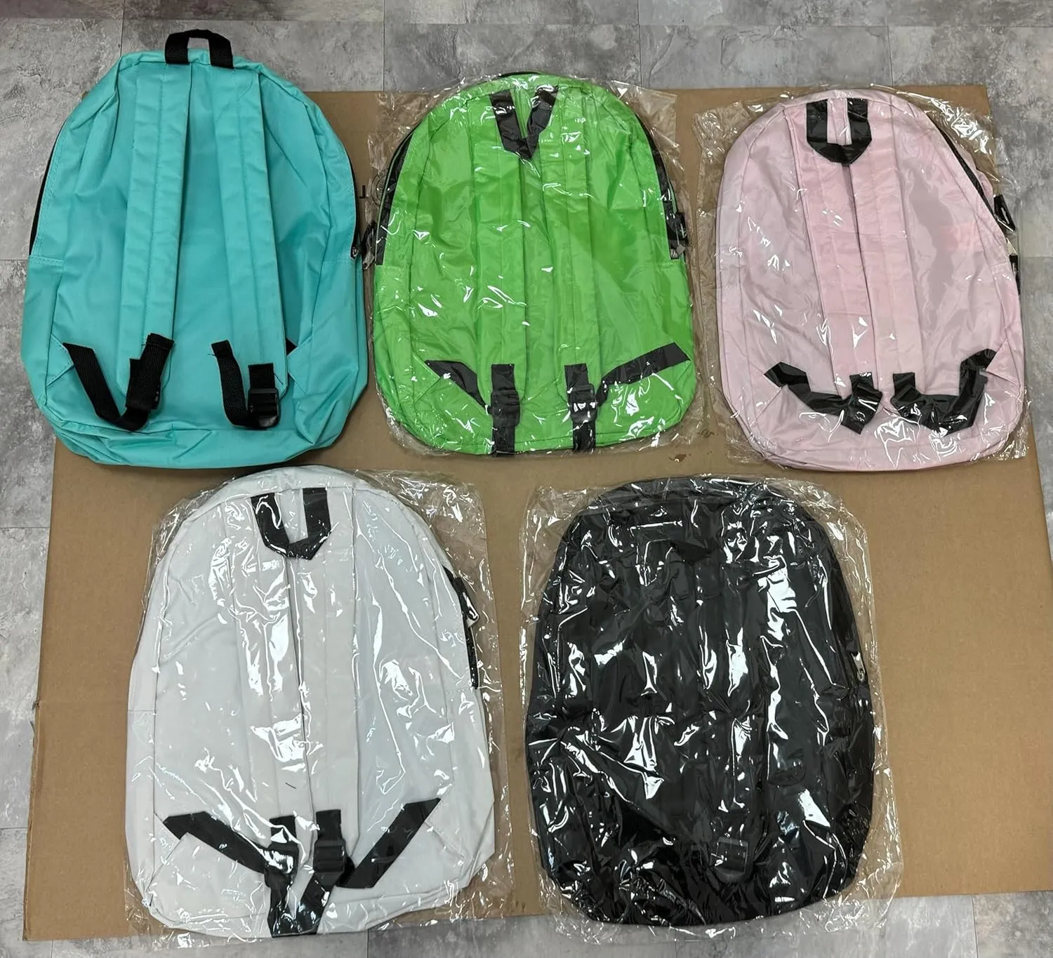 300 Pack Bulk Backpacks, Wholesale 17-Inch Lightweight Bookbags for Kids, Adults, School, Classroom, Travel, Gym Supplies with 2 Large, 1 Small Pocket, Perfect for Events, Corporate Bundles, Mix