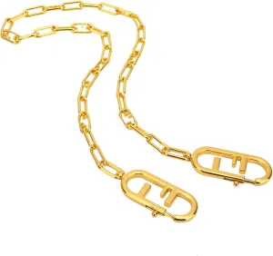 30.3" DIY Alloy Chain Strap Handbag Chains Accessories Purse Straps Shoulder Cross Body Replacement Straps(K-Gold,30.3inch)