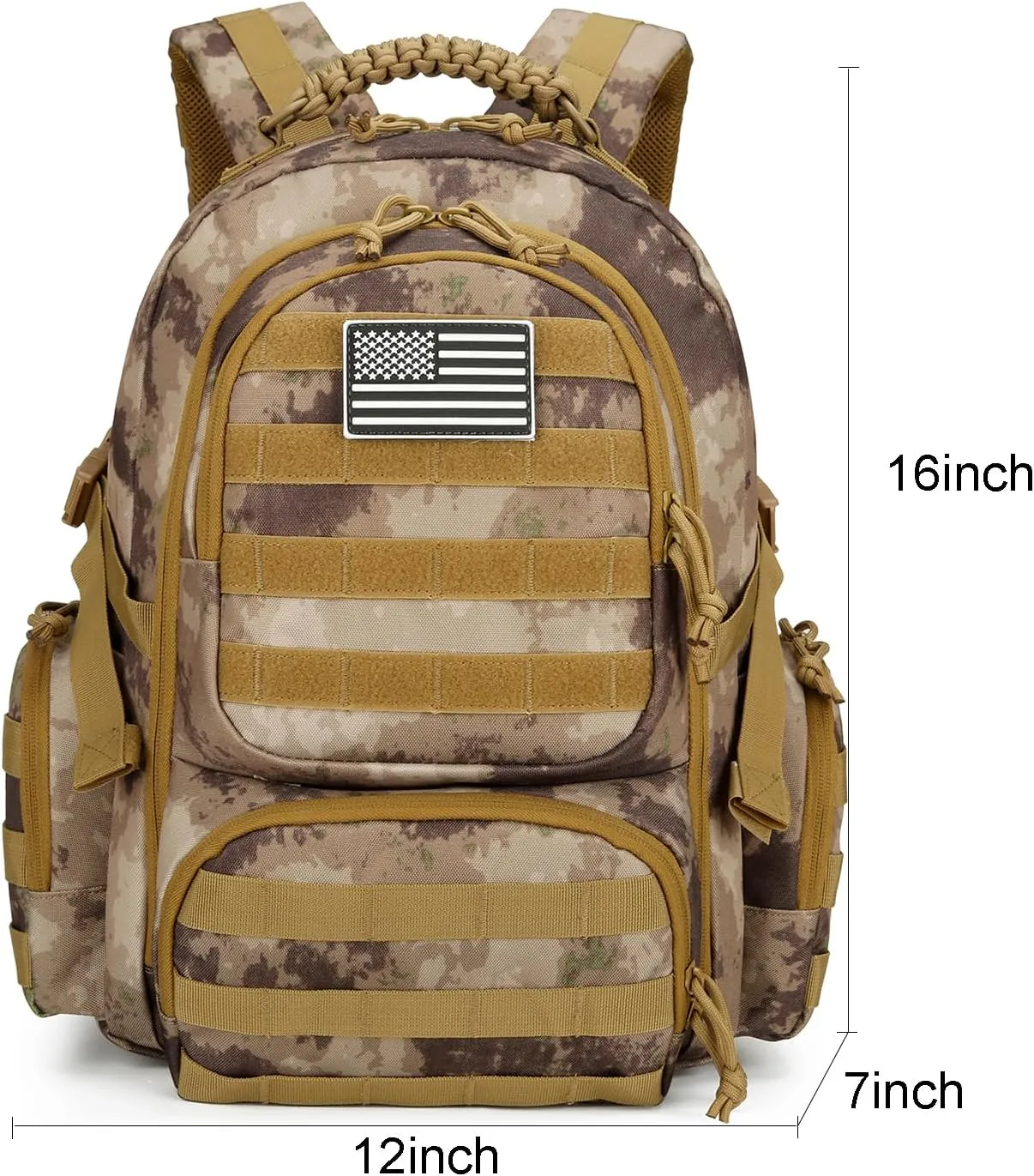 30L Military Tactical Backpack for Men 3 day Assault Pack Molle Daypack Army Hiking Rucksack (CP Camo)