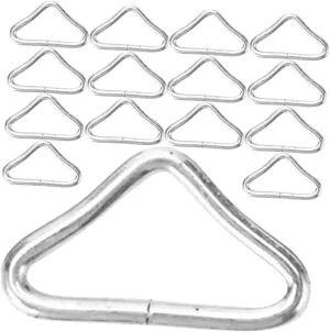 36Pcs Trampoline Parts Portable Triangle Buckles Metal Rings for DIY Trampoline Assembly Enhance Jumping Safety Experience with Sturdy Spring Hooks