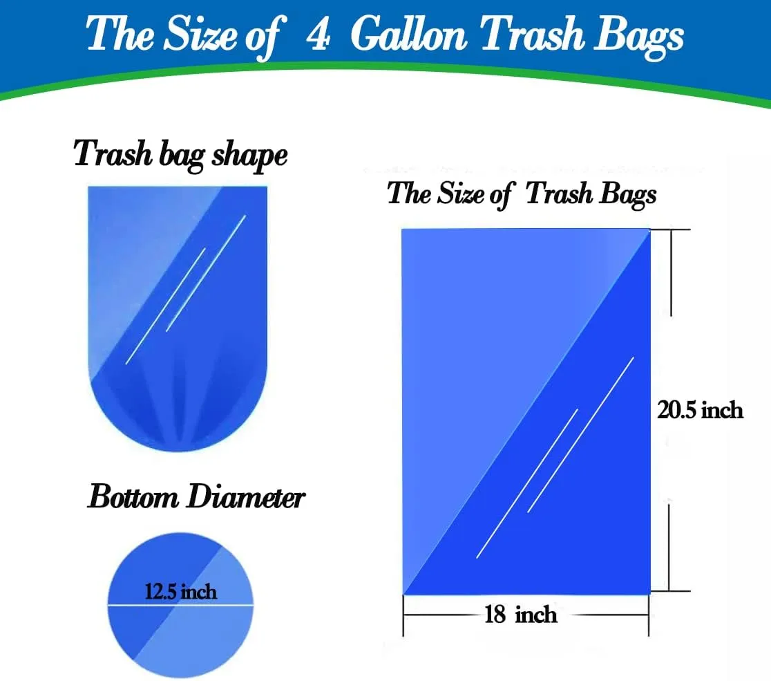 4 gallon Grey trash can liners,Small Grey Garbage Bags 250,Extra Strong 3,4,5 Gal Trash Bag,Fit 10-12-15 liters trash Bin Liners for Home Office Kitchen （Grey 250）