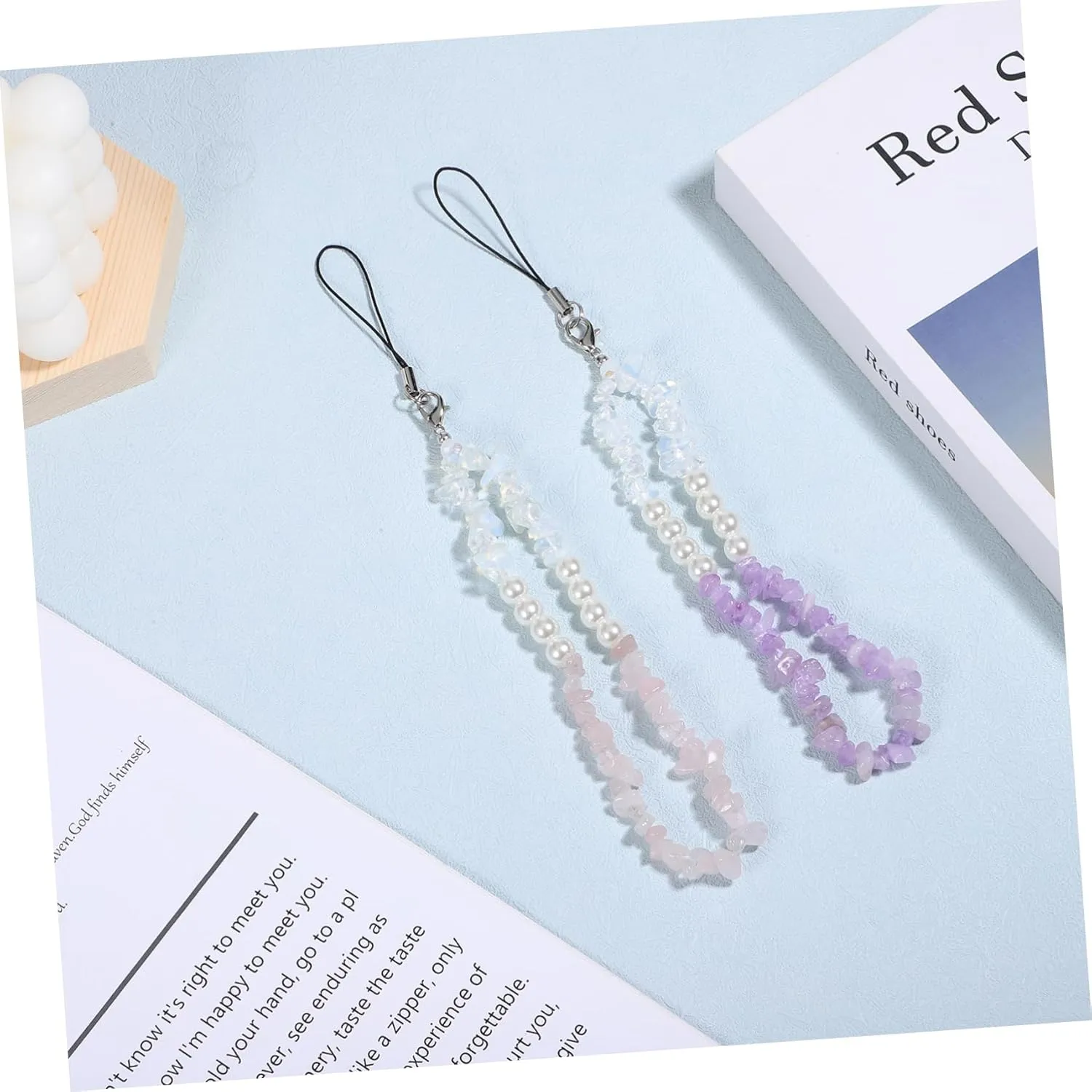 4 Pcs Chain Phones Key Fob Lanyard Hook Gold Wristlet Phone Strap Crossbody Charm Rope Telephone