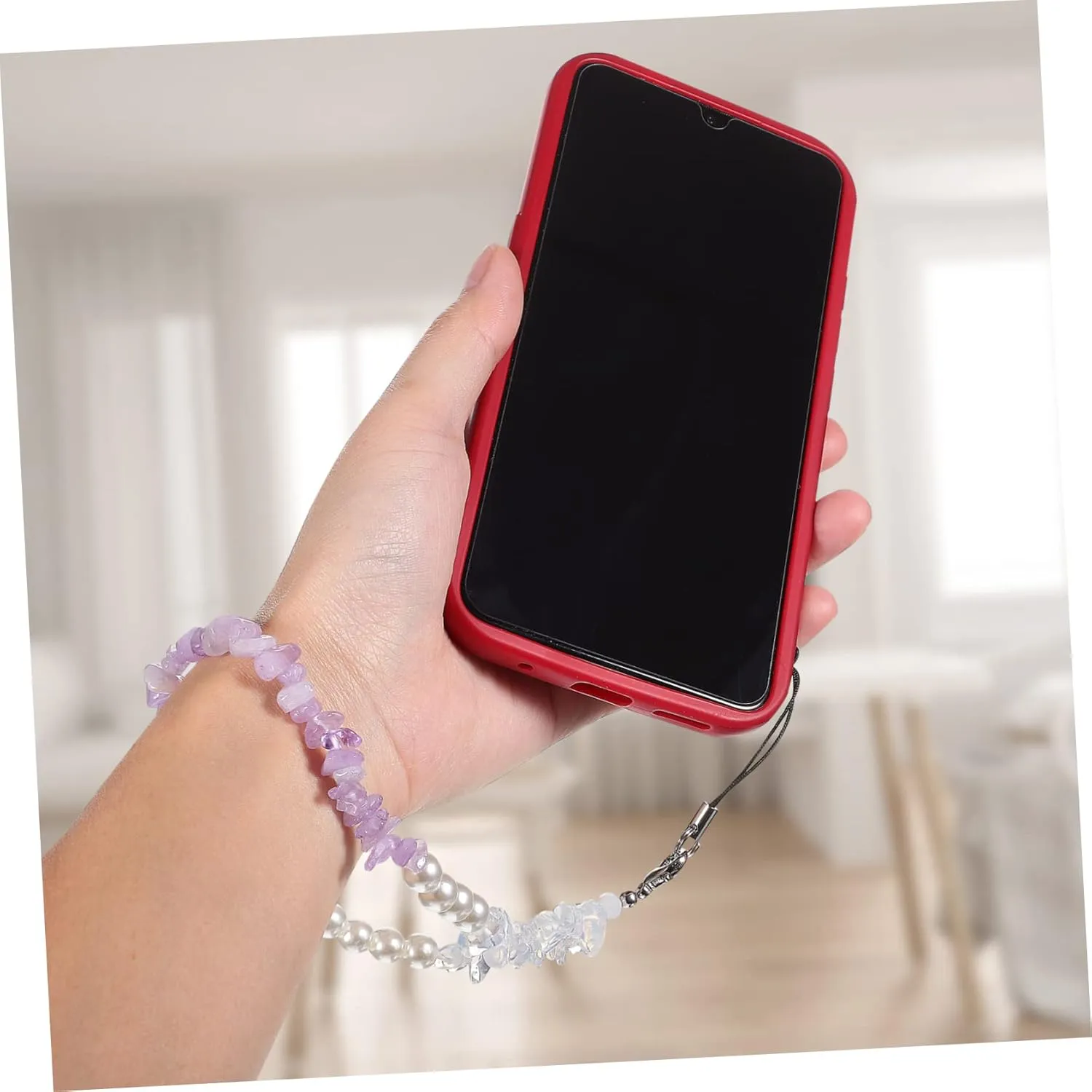 4 Pcs Chain Phones Key Fob Lanyard Hook Gold Wristlet Phone Strap Crossbody Charm Rope Telephone