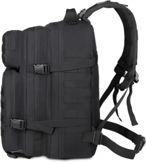 45L Military Tactical Backpack Molle Army Assault Pack 3-Day Bug Out Bag for Hiking, Camping & Outdoor Survival - Khaki Camouflage