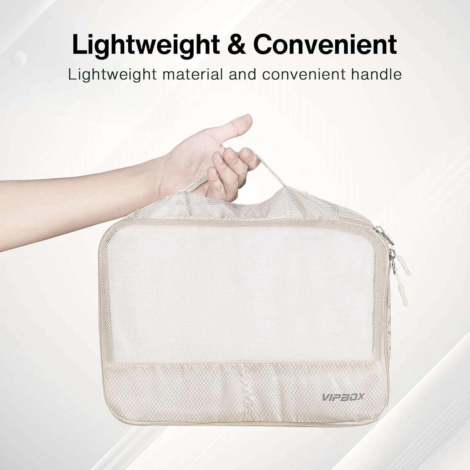 5 Set Packing Cubes Travel for Luggage Durable Suitcases Organizer Bags Lightweight Airplane Travel Vacation Essentials Accessories for Carry on (Cream)