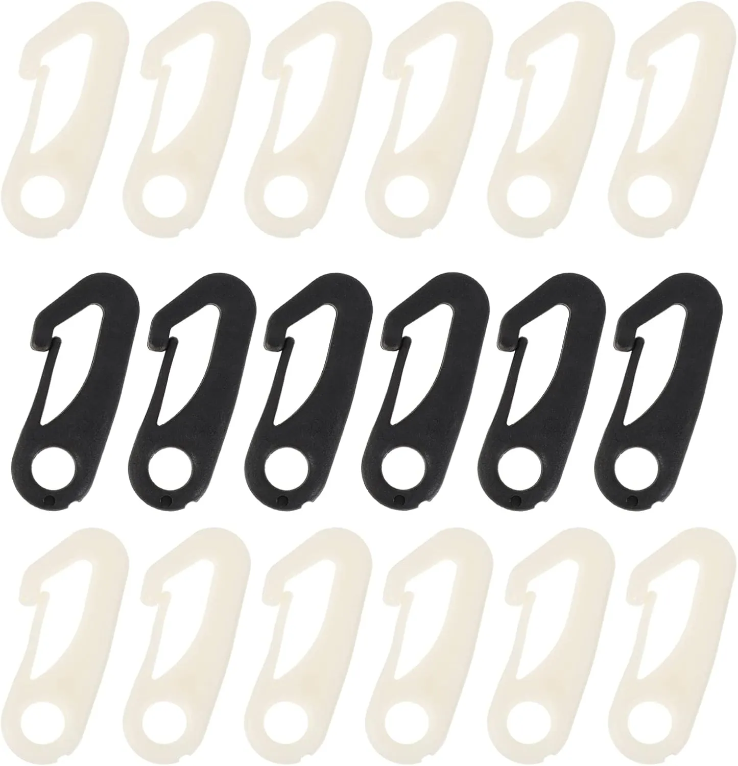 50Pcs Durable Plastic Flag Pole Snap Hooks Versatile Grommets for Outdoor Camping Reusable Clips for Flags Keychains and More