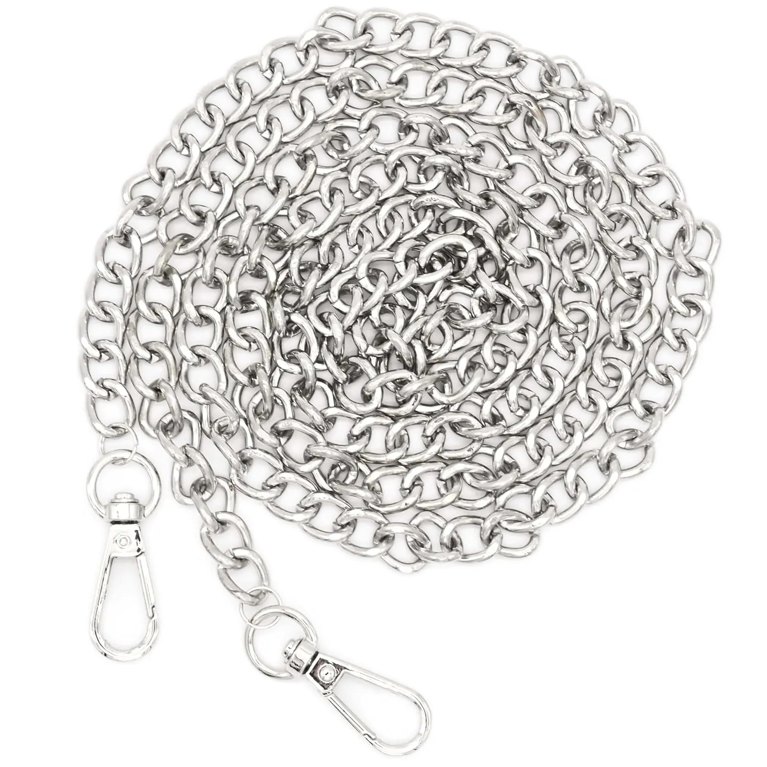 54 Inch Heavy Silver Handbag Chain - Heavy Weight Crossbody Strap - Chain For Purse - Designer Bag Chain - Evening Bag Strap - Handmade by Green Acorn Kitchen
