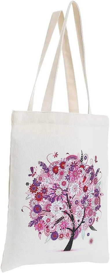 5D Art Craft Diamond Painting Shopping Canvas Tote Bag Foldable Hand bags Accessories Tray Organizer for Adult Women Handwork