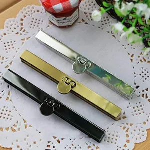 5PCS 11 cm / 4.3 inch Metal Straight Wallet Frame Diva Purse Frame Wallet Clasp DIY Bag Making(Antique Brass)