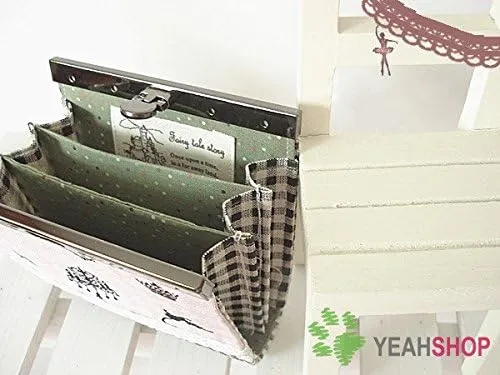 5PCS 11 cm / 4.3 inch Metal Straight Wallet Frame Diva Purse Frame Wallet Clasp DIY Bag Making(Antique Brass)