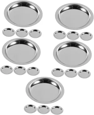 5sets Tea Bag Tray Tea Bag Saucer Coaster Cup Mat Organizer Set for Home 4pcs*5