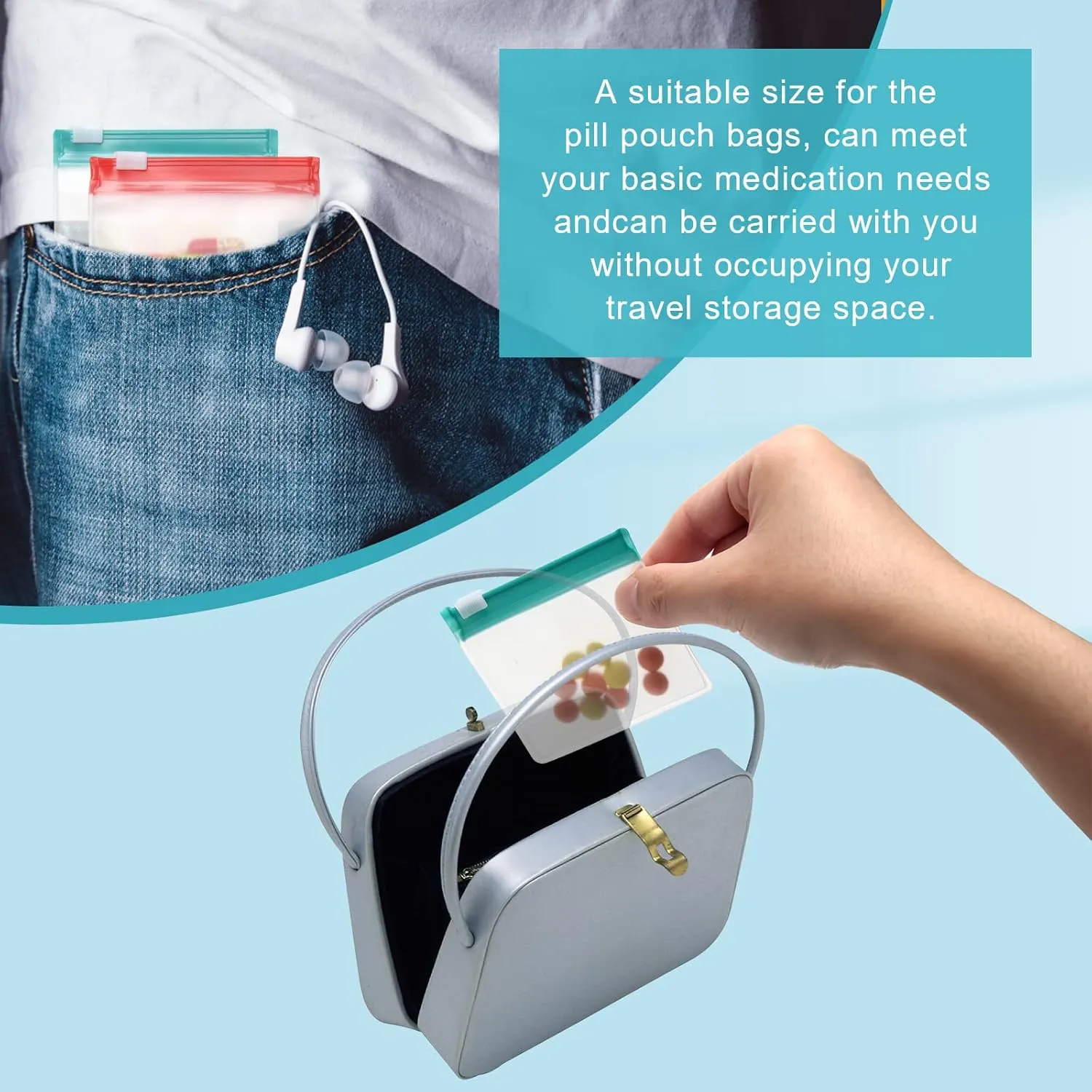 70 2 Pcs Pill Pouch Bags Zippered Pill Pouch Set with 2 Sheets Label, 7 Colors Pill Pouches for Medicine Travel Reusable Small Plastic Pill Bags for Travel/Home Daily use