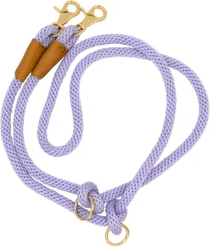 7FT Multifunctional Rope Dog Leash,Hands Free Dog Leash, Crossbody Rope Leash, Adjustable Long Leash for 2 Dogs (7ft*12mm, Lanvender)