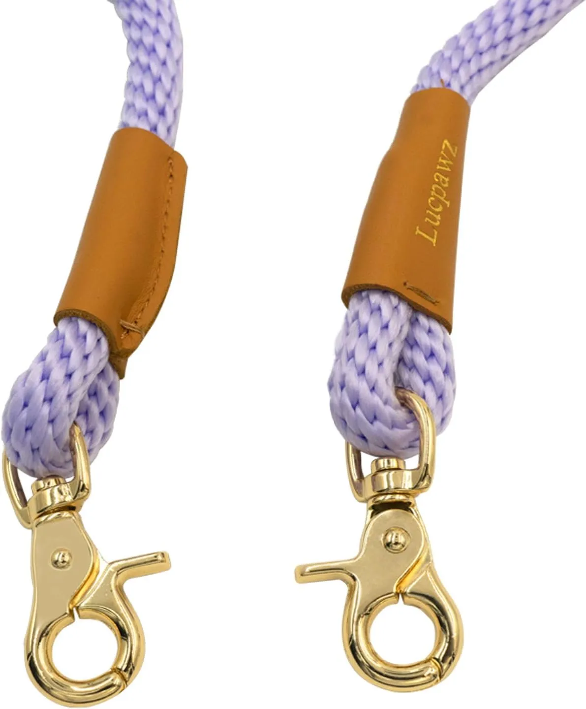 7FT Multifunctional Rope Dog Leash,Hands Free Dog Leash, Crossbody Rope Leash, Adjustable Long Leash for 2 Dogs (7ft*12mm, Lanvender)