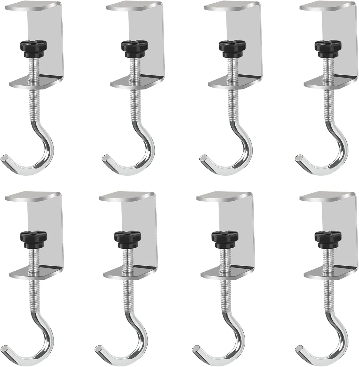 8 Pcs Desk Hook for Bag, Adjustable Table Hooks for Hanging Bags, Heavy Duty Metal Backpack Hook for Desk