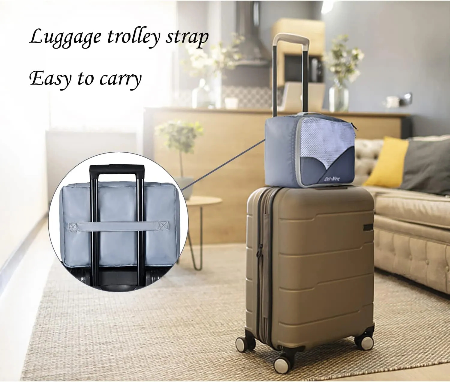8 Set Packing Cubes for Travel (L,M,S,XS)-Suitcases Organizer Set for Travel Accessories Travel Essentials, Luggage Packing Bags for Carry on Suitcase (8set, Grey)