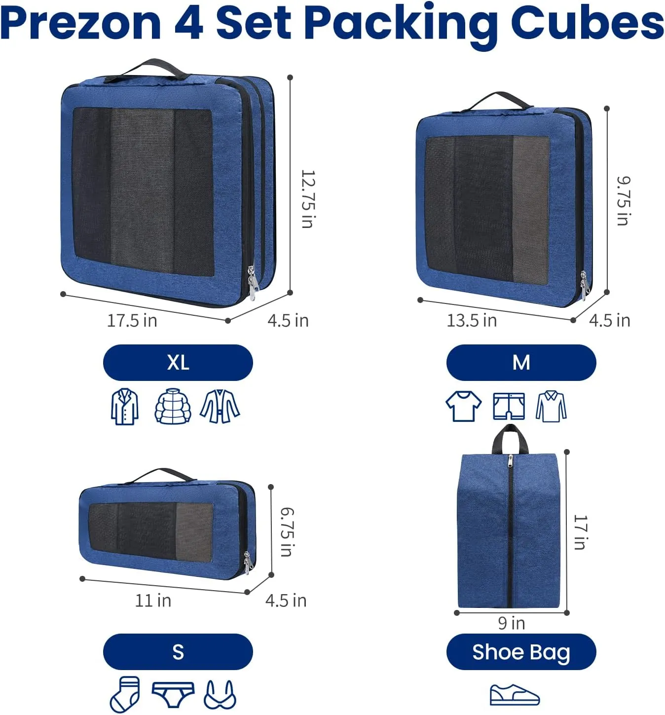 8 Set/6 Set/4 Set Compression Packing Cubes for Travel, Lightweight Vacation Travel Essentials, Travel Accessories for Suitcase Organizer Bags Set, Durable Luggage Organizer