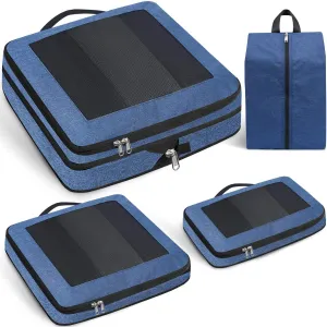 8 Set/6 Set/4 Set Compression Packing Cubes for Travel, Lightweight Vacation Travel Essentials, Travel Accessories for Suitcase Organizer Bags Set, Durable Luggage Organizer
