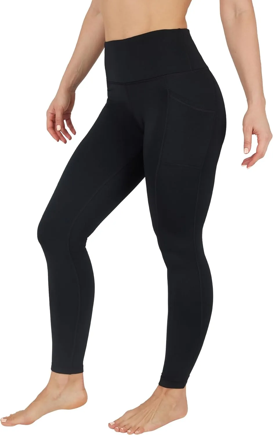 90 Degree By Reflex High Waist Fleece Lined Leggings with Side Pocket - Yoga Pants