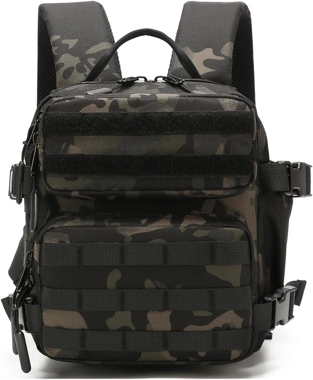 9L Mini Backpack for Men and Women, Small Backpack for Gym Hiking Travel Sports Running (Black Camo)