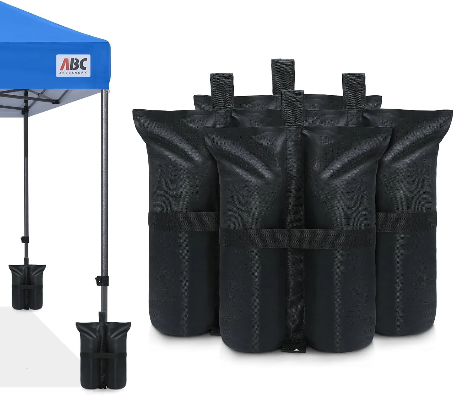 ABCCANOPY Heavy Duty Weight Bags, Black(185lb)